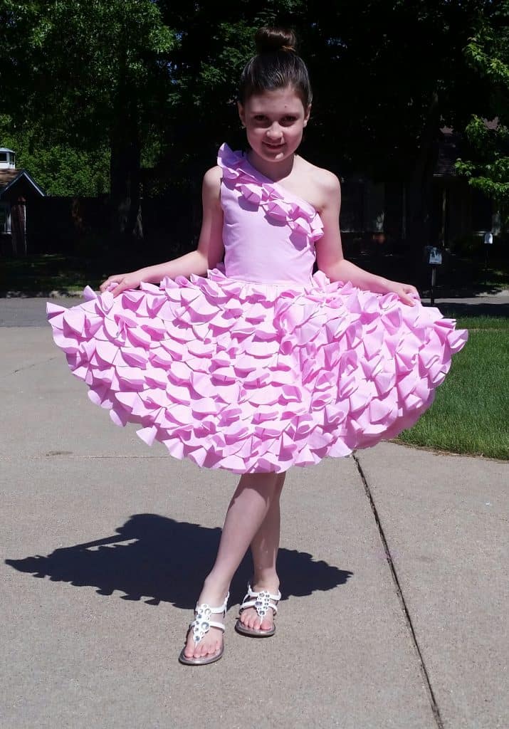 One shoulder ruffle dress